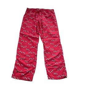 J.Crew Women’s Penguin Pajama Pants Sz S Red Novelty Loungewear Pull On Comfort
